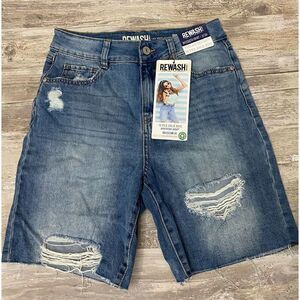 Rewash Brand Super High Rise Vintage Reunion Jean Shorts Sz 3/26